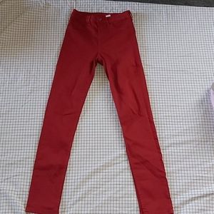 Girls denim skinny high waist jeans